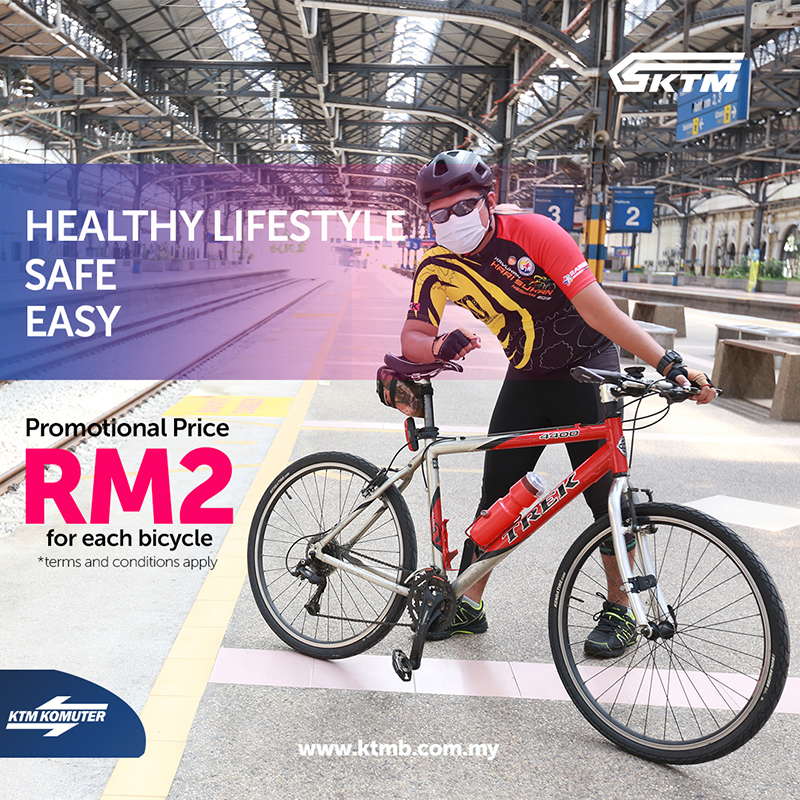 KTM Komuter Ride n’ Ride Bicycles Train - Promotional Price RM2 For Each Bicycle