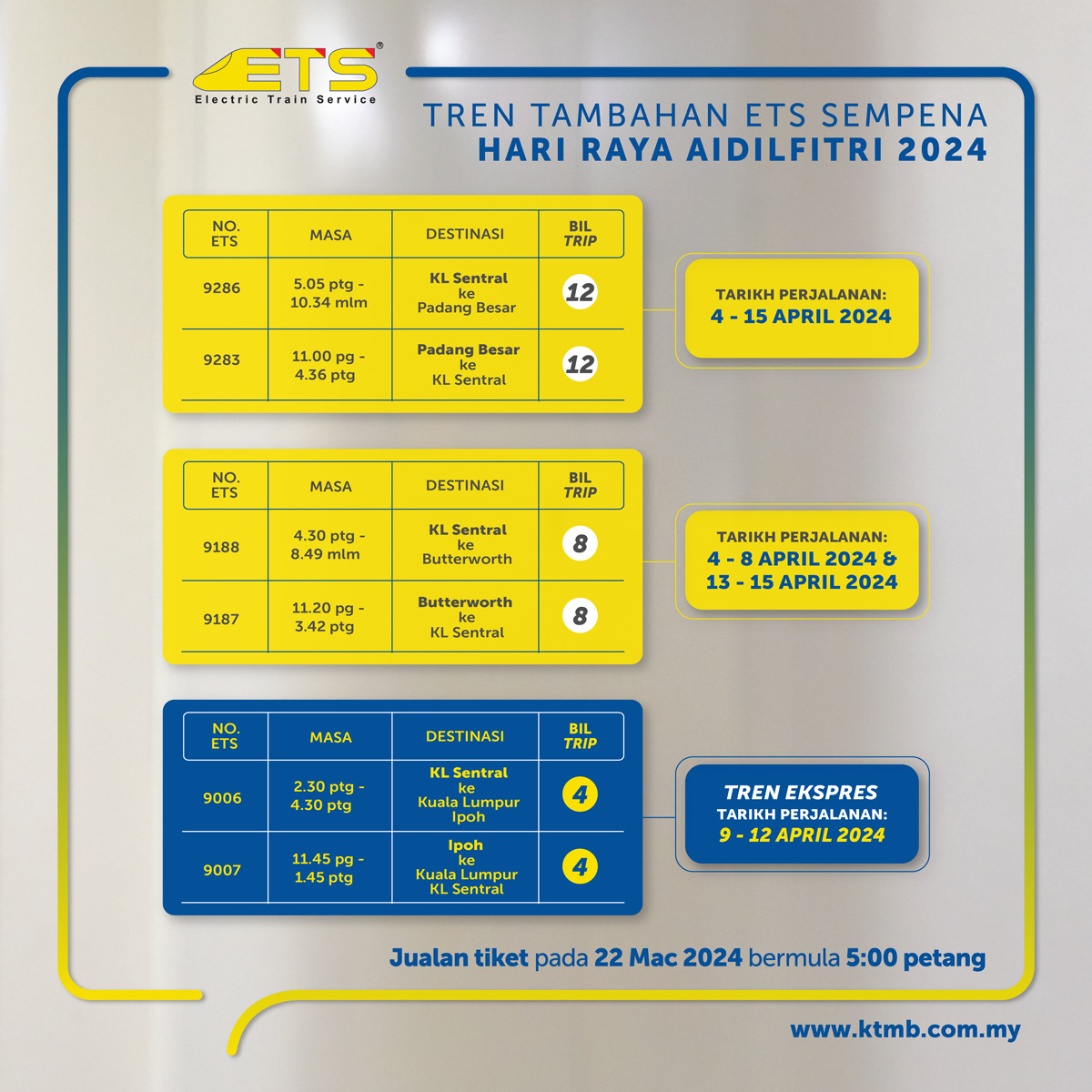 KTMB Keretapi Tanah Melayu Berhad Official Web Portal