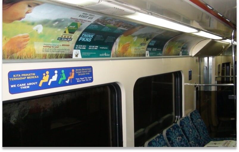 Sample Picture of Over Head Panels On Komuter Train